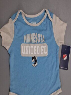 NWT MLS Minnesota United FC Infant Short Sleeve Bodysuit — 18M